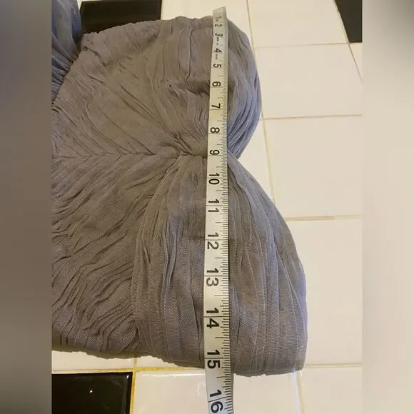 BHLDN Grey Niceties Tiered Tulle Sweetheart Corset Bodice Gown Event Holiday SZ4 - Picture 14 of 16